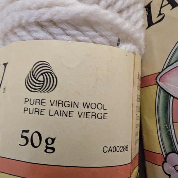 Vintage Yarn Lambsglow Pure Virgin Wool Ivory 15 x 50 g Skiens - Picture 9 of 12